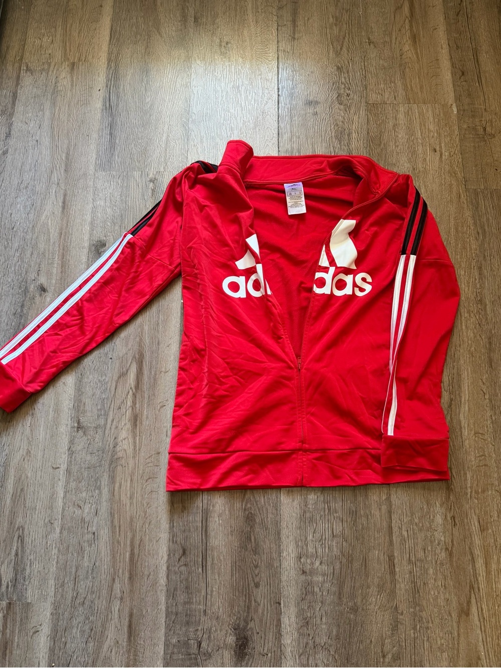 adidas Red & Black Kids XL 3-Piece Active Set - Logo Tee, Jacket & Track Pants - Picture 4 of 8